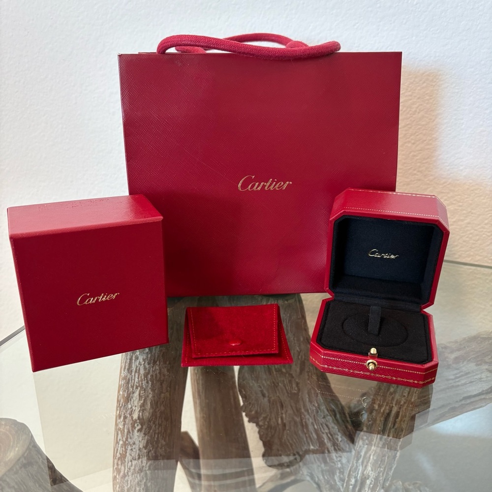 AUTHENTIC Cartier Gift Bag, Ring Box and Ring Gift Box + Jewelry Protector